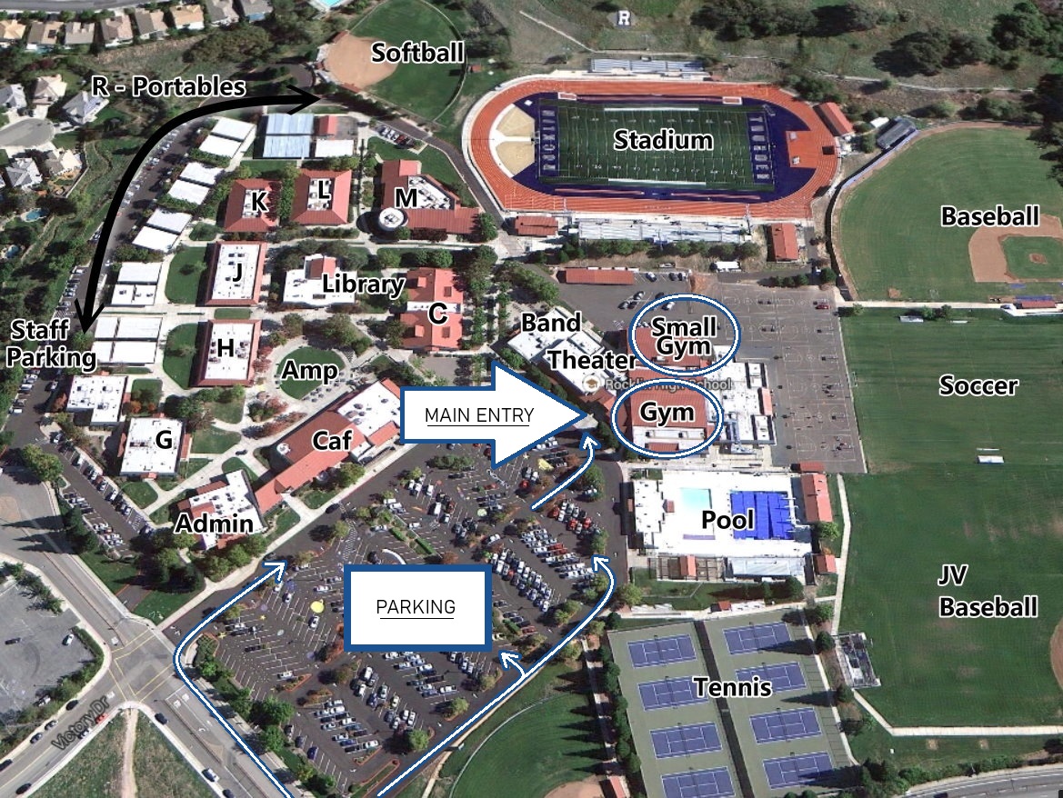 Rocklin High Volleyball Court Map